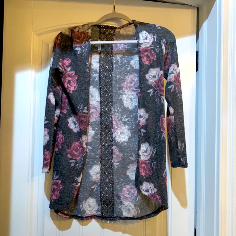 Charlotte Russe floral cardigan